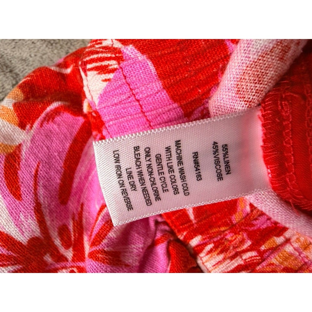 Marc New York Andrew Marc Tropical Floral Pull On Wide Leg Pants M - Picture 15 of 15